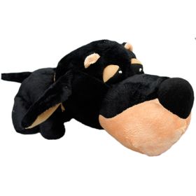 KW Hundespielzeug mit Quietscher - schwarzer Großkopfhund