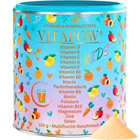 Vitapow Kinder Multivitamin Pulver + Mineralstoffe - Vitamine für Kinder - 30 Portionen