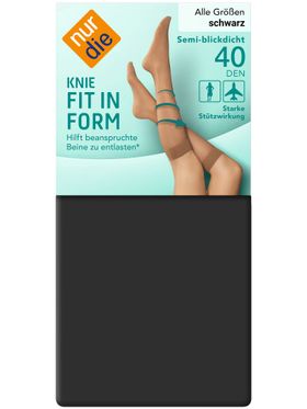 NUR DIE Kniestrümpfe Fit in Form 40 DEN - schwarz - one size