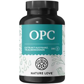 NATURE LOVE® OPC Traubenkernextrakt - 180 Kapseln - 800mg Extrakt/Tagesdosis - französische Trauben