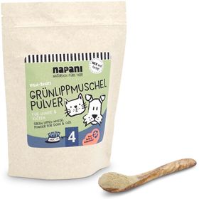 napani Grünlippmuschelpulver Ergänzungsfuttermittel für Hunde & Katzen