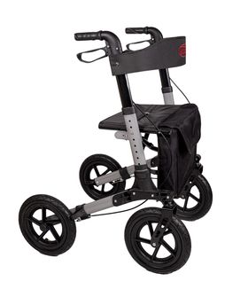 Gelände Outdoor Reise Rollator AT51036 luftbereift MINIPACKMAß superleicht 3fach faltbar