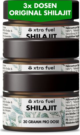 XTRA FUEL Shilajit Harz - Original Himalaya Shilajit mit 58% Fulvin- & Huminsäure