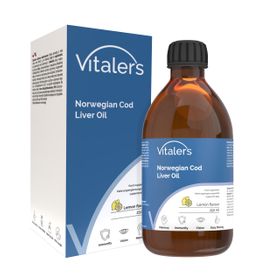 Vitaler’s Omega-3 Lebertran, Vitamine D und E, Zitronengeschmack