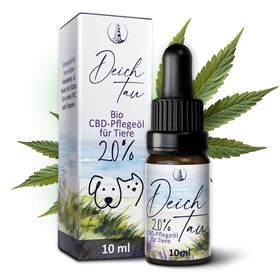 Deichtau Bio CBD Öl 20% für Hund & Katze - CBD-Hanföl-Tropfen – Echtes Cannabisöl - Deutsche Marke