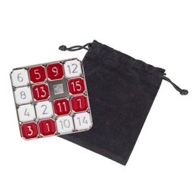 EUROtops 15er-Schiebepuzzle – kompaktes Zahlenpuzzle aus Metall für Senioren