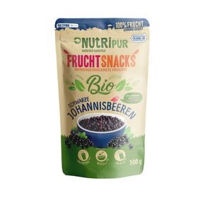 NutriPur gefriergetrocknete Früchte, schwarze Bio-Johannisbeeren
