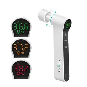 EVOLU INFRARED präzises Infrarot Fieber-Thermometer kontaktlos, 3 in 1 für Stirn, Ohr und Umgebung