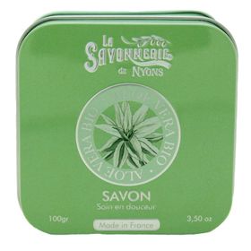 La Savonnerie de Nyons - Metallbox mit Seife - Aloe Vera