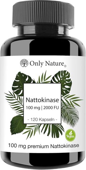 Only Nature® Nattokinase 100 mg (hochdosiert: 2000 FU) -  in Deutschland produziert & Laborgeprüft