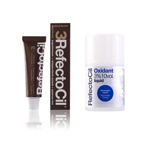 Refectocil Wimpernfarbe naturbraun 3 & Refectocil Oxidant flüssig 3% Set
