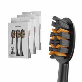 Zahnheld Bürstenkopf Pro X-Clean schwarz (9 Stück) - effektive Zahnreinigung
