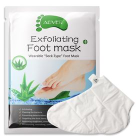 ALIVER Fußmaske Fußpflege Fußpeeling gegen Hornhaut Socken mit Aloe