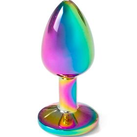 Secretplay - Butt Plug Aus Metall Regenbogen, Kleine Größe
