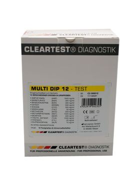 CLEARTEST Multi Dip Drogen Urintest Nachweis v. 12 Drogen in Urinproben