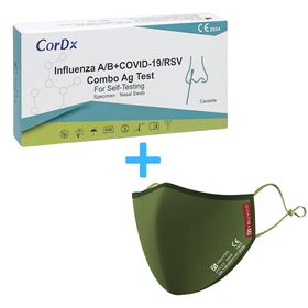 CorDx 4in1 Antigentest für Influenza A/B + COVID-19 + RSV + GRATIS NANO FFP2