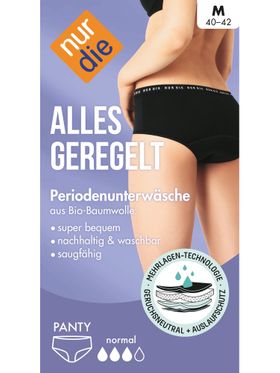 NUR DIE Periodenunterwäsche Alles Geregelt Panty normal - schwarz - Größe 44-46