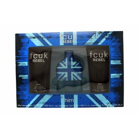 fcuk Rebel For Him  edt +  Shower Gel +  Aftershave