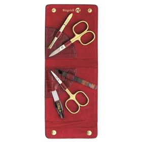 Niegeloh Solingen Etui Modell Kroko M Rot - Made in Solingen