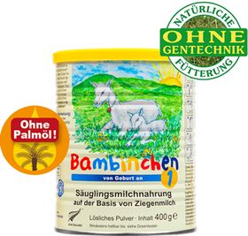Bambinchen 1 Säuglingsanfangsnahrung auf der Basis von Ziegenmilch, von Geburt an, 400g