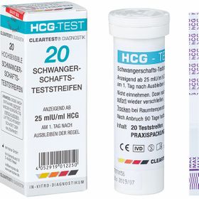 Cleartest hCG Schwangerschafts-Teststreifen