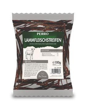 PERRO Lammfleischstreifen - proteinreicher Kausnack für Hunde