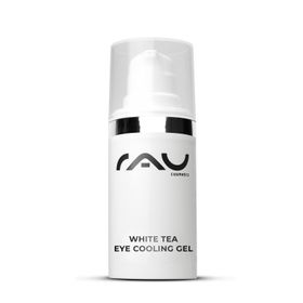 RAU Cosmetics White Tea Eye Cooling Gel - Zarte, kühlende Anti-Aging Pflege für die Augenpartie
