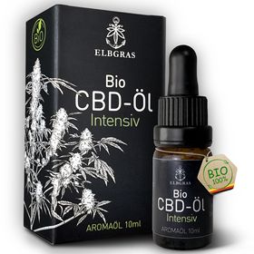 Elbgras Bio CBD Öl 30% - Vollspektrum Hanföl - CBD-Tropfen + Spraykopf - Cannabisöl - Deutsche Marke