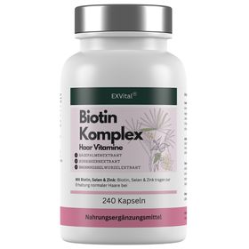 EXVital® Biotin Komplex Kapseln, hochdosiert 10.000µg Biotin pro Tag