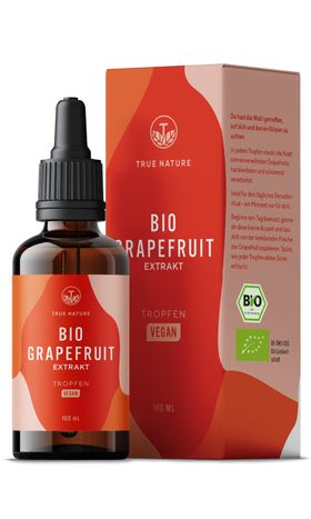 TRUE NATURE® Bio Grapefruitkernextrakt Tropfen - 3000mg je Tagesdosis + Bioflavonoide