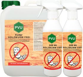PVU Holzwurmspray zur Bekämpfung von Holwürmern und Holz Schädlingen