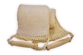 Croll & Denecke Rückenschrubber aus Sisal und Frottee Rücken-Gurt zur wohltuenden Körperpflege