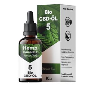 Bio CBD Öl 5 Vollspektrum Tropfen - Hemp-Complete®