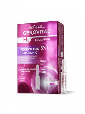 Gerovital-Fläschchen mit 5 % Hyaluronsäure