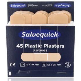Salvequick 6036 Wasserfeste Pflasterstrips Refill 45 Stück