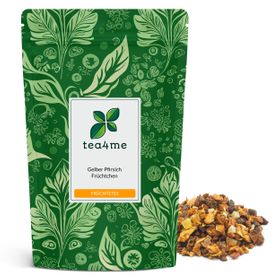 tea4me Gelber-Pfirsich-Früchtchen Früchtetee mit Pfirsich-Geschmack