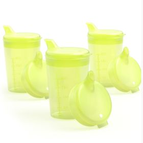 Horn Medical 3er Pack Schnabelbecher Trinkhilfe für Erwachsene mit zwei Deckeln