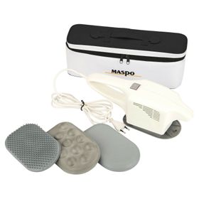 MASPO Vibramat de Luxe PROFI Großflächenmassagegerät für den Dauereinsatz mit 3 Massageaufsätzen