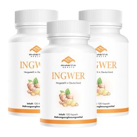 Ingwer 120 Kapseln | 1000 Mg Tagesdosis | HOCHDOSIERT