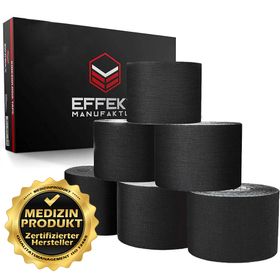 Effekt Manufaktur Kinesiologie Tape – 500 x 5 cm – in schwarz - Kinesiotape