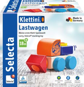 Holzspielzeug - Lastwagen, Klett-Stapelspielzeug, 6 Teile