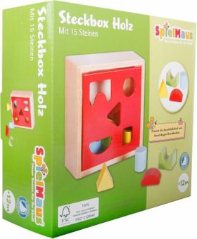 Spielmaus Holz SMH Steckbox 15 Steine (40771140)