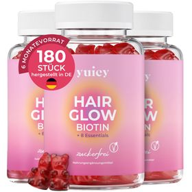 yuicy® Hair Glow – Biotin Gummibärchen für gesunde Haare & Nägel