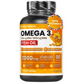Vitastrong Omega-3 90 Kapseln Hochdosiert mit 2000mg