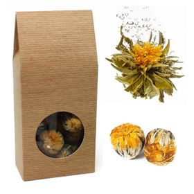 Quertee® - Teeblumen Teerose - Golden Fortune Balls