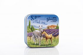 La Savonnerie de Nyons - Metallbox mit Seife "Pferde"