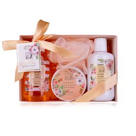 Accentra – Duschset Frauen Geschenkset HONEY JASMINE in schöner Geschenkbox