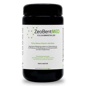 ZeoBent MED Detox-Pulver ultrafein im Miron Violettglas