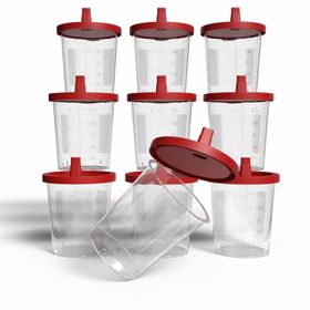 Horn Medical 10 Urinproben-Becher mit Schnappdeckel