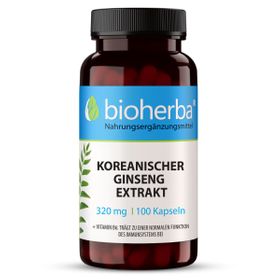 Koreanischer Ginseng Extrakt 320 mg 100 Kapseln PZN 18215310